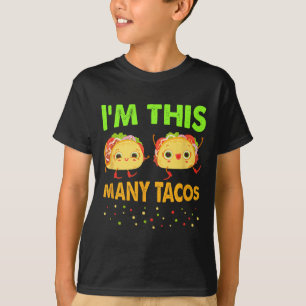 Ik ben deze veel taco's tweede verjaardag Twosday  T-shirt