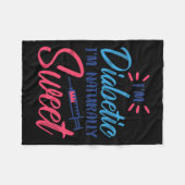 Ik ben diabeet, ik ben van nature zoet fleece deken (Voorkant (Horizontaal))