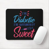 Ik ben diabeet, ik ben van nature zoet muismat (Met muis)