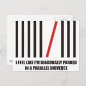 Ik ben diagonaal geparkeerd in een parallel univer briefkaart (Voorkant / Achterkant)