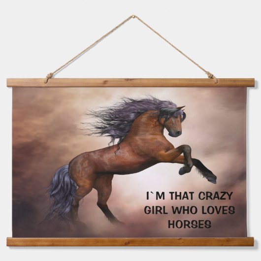 IK BEN DIE CRAZY GIRL DIE VAN JE HOUDT. HANGEND WANDKLEED (Voorkant)