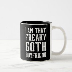 Ik ben die freaky Gothic vriend Tweekleurige Koffiemok