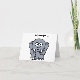 Ik ben die grappige grijze olifant cartoon niet ve kaart