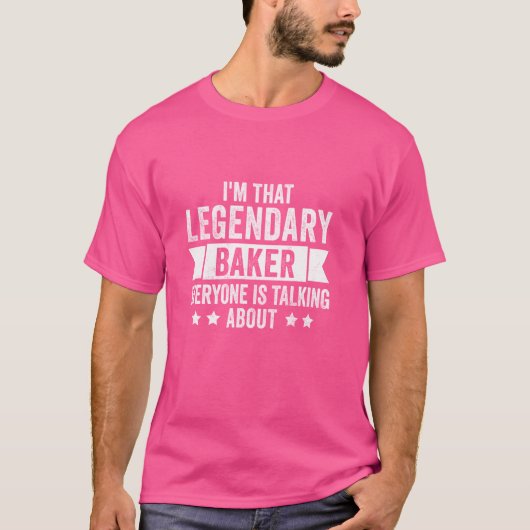 Ik ben die legendarische bakker waar iedereen het  t-shirt (Voorkant)