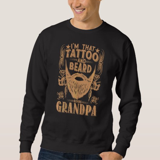 Ik ben die Tattoos en brouwerij Kinda opa Tattoos Trui (Voorkant)