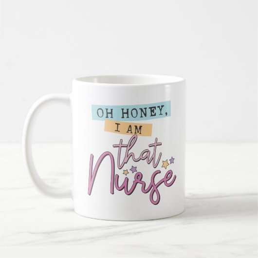 Ik ben die verpleegster koffie Mok verpleegkunde e (Links)