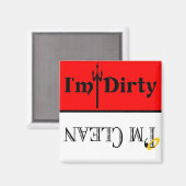 Ik ben Dirty/Clean Dishwasher Magneet (Voorkant / Achterkant)