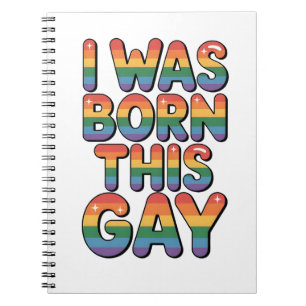 Ik Ben Dit Gay Geboren" Grappige LGBTQ Pride Maand Notitieboek