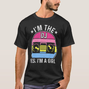 Ik ben DJ Girl Lady DJ Disk Jockey Music Player D T-shirt