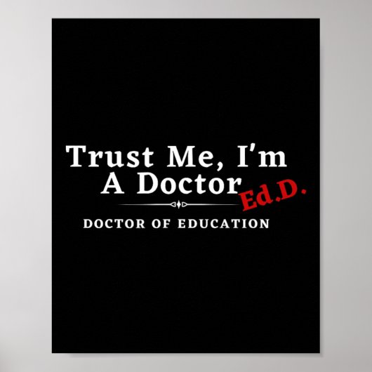 Ik ben doctor in de opvoeding Ed.d Poster (Voorkant)