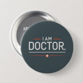 Ik ben Doctor Round Ronde Button 7,6 Cm (Voorkant /achterkant)