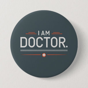 Ik ben Doctor Round Ronde Button 7,6 Cm