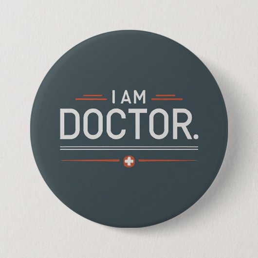 Ik ben Doctor Round Ronde Button 7,6 Cm (Voorkant)
