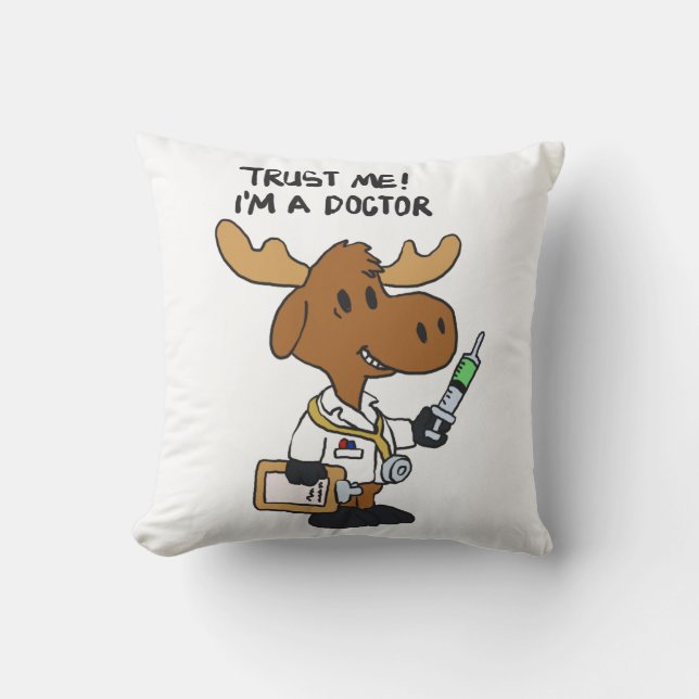 Ik ben dokter. | achtergrondkleur kiezen kussen (Voorkant)