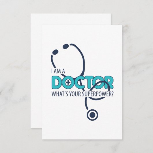 Ik ben dokter bedankkaart (Voorkant / Achterkant)