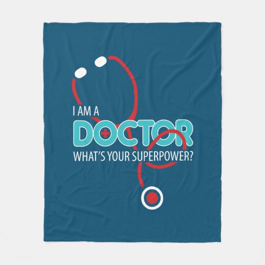 Ik ben dokter fleece deken (Voorkant)