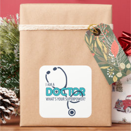 Ik ben dokter vierkante sticker