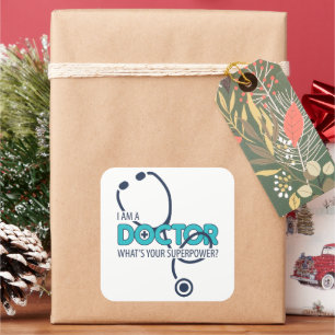 Ik ben dokter vierkante sticker