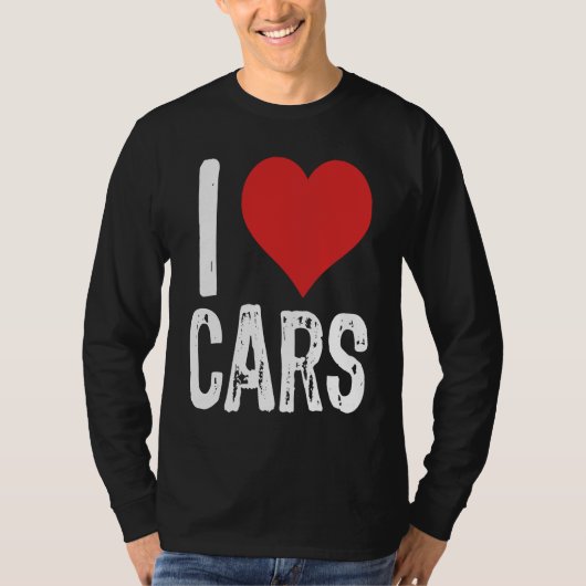 Ik ben dol op auto's t-shirt (Voorkant)