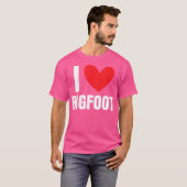Ik ben dol op Bigfoot Sasquatch Heart Forest Creat T-shirt (Voorkant volledig)