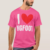 Ik ben dol op Bigfoot Sasquatch Heart Forest Creat T-shirt (Voorkant)