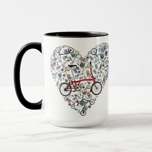 Ik ben dol op Brompton-fietsen Mok (Links)