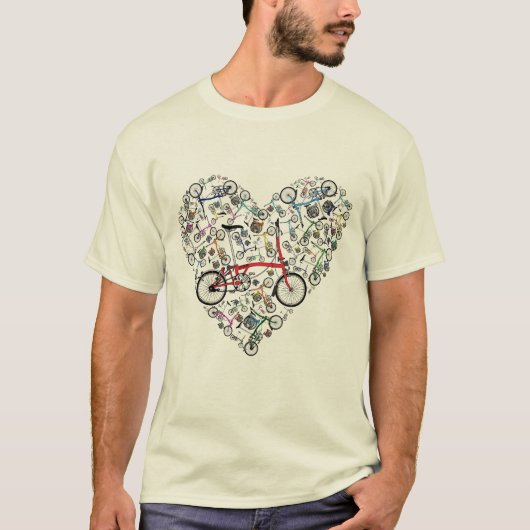Ik ben dol op Brompton-fietsen T-shirt (Voorkant)