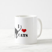 Ik ben dol op Cats & Black Cat Coffee / Tea mok (Voorkant rechts)