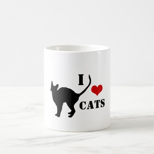 Ik ben dol op Cats & Black Cat Coffee / Tea mok (Center)