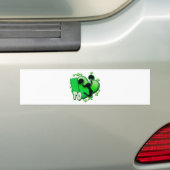 Ik ben dol op Cheer (groen) Bumpersticker (Op auto)