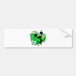 Ik ben dol op Cheer (groen) Bumpersticker
