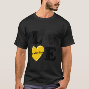 Ik ben dol op Cheerleading Cheer Squad Black Gold T-shirt