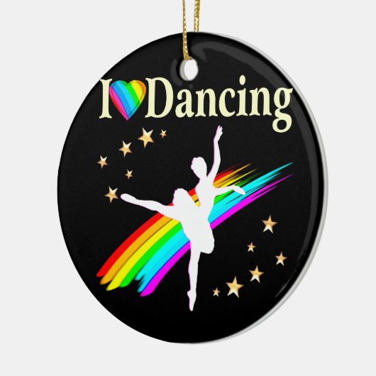IK BEN DOL OP DANCING DESIGN KERAMISCH ORNAMENT (Links)