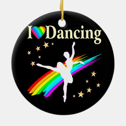 IK BEN DOL OP DANCING DESIGN KERAMISCH ORNAMENT (Achterkant)