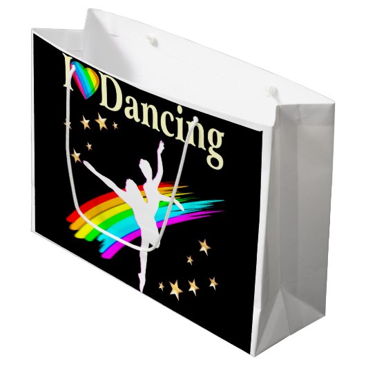 IK BEN DOL OP DANCING DESIGN LARGE CADEAUTASJE (Voorkant Gekanteld)