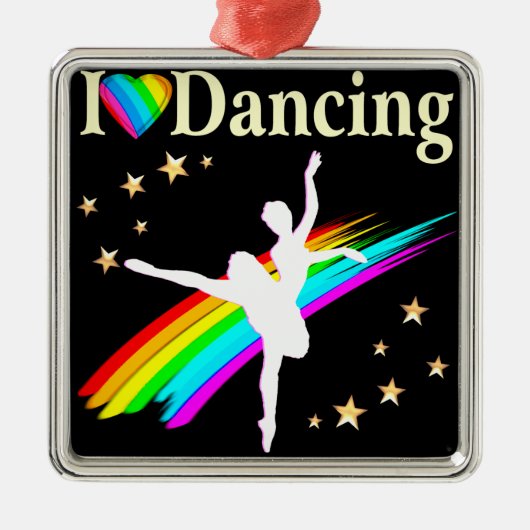 IK BEN DOL OP DANCING DESIGN METALEN ORNAMENT (Voorkant)