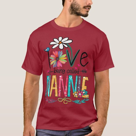 Ik ben dol op de Nannie Sunflower Moederdag T-shirt (Voorkant)