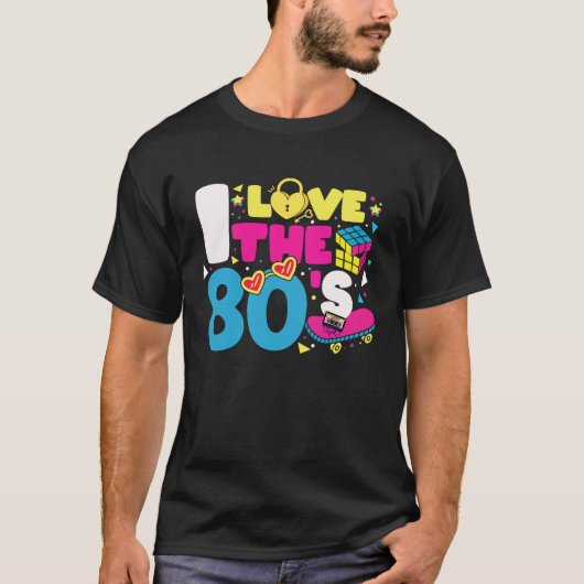 Ik ben dol op de Retroparty over de zestiger Hart T-shirt (Voorkant)