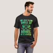Ik ben dol op diesel in de ochtendauto. t-shirt (Voorkant volledig)