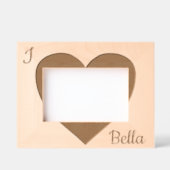 Ik ben dol op Dog Name Heart Photo Gegraveerde Lijstjes (Voorkant)