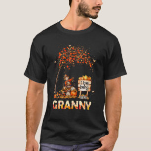 Ik ben dol op Granny Farmer Fall Leaves Autu T-shirt