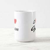 Ik ben dol op Guam Heart Typography Coffee Mok (Center)