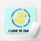 Ik ben dol op het lesgeven voor schoolleraar muismat (Met muis)