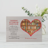 Ik ben dol op het lezen van Book Club Invitation Kaart (Staand voorkant)