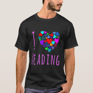 Ik ben dol op het lezen van Heart Love Books Book  T-shirt