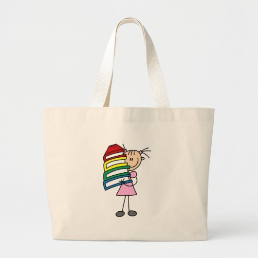 Ik ben dol op het lezen van het teken grote tote bag (Voorkant)
