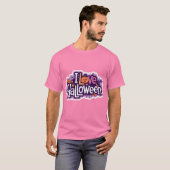 Ik ben dol op het roze T-shirt van Halloween Manne (Voorkant volledig)