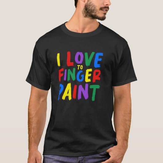 Ik ben dol op het schilderen van Kinder kunst T-shirt (Voorkant)