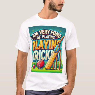 "Ik ben dol op het spelen van cricket t-shirt" T-shirt