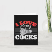 Ik ben dol op het spelen van een shuttle Birdie Ba Kaart (Voorkant)